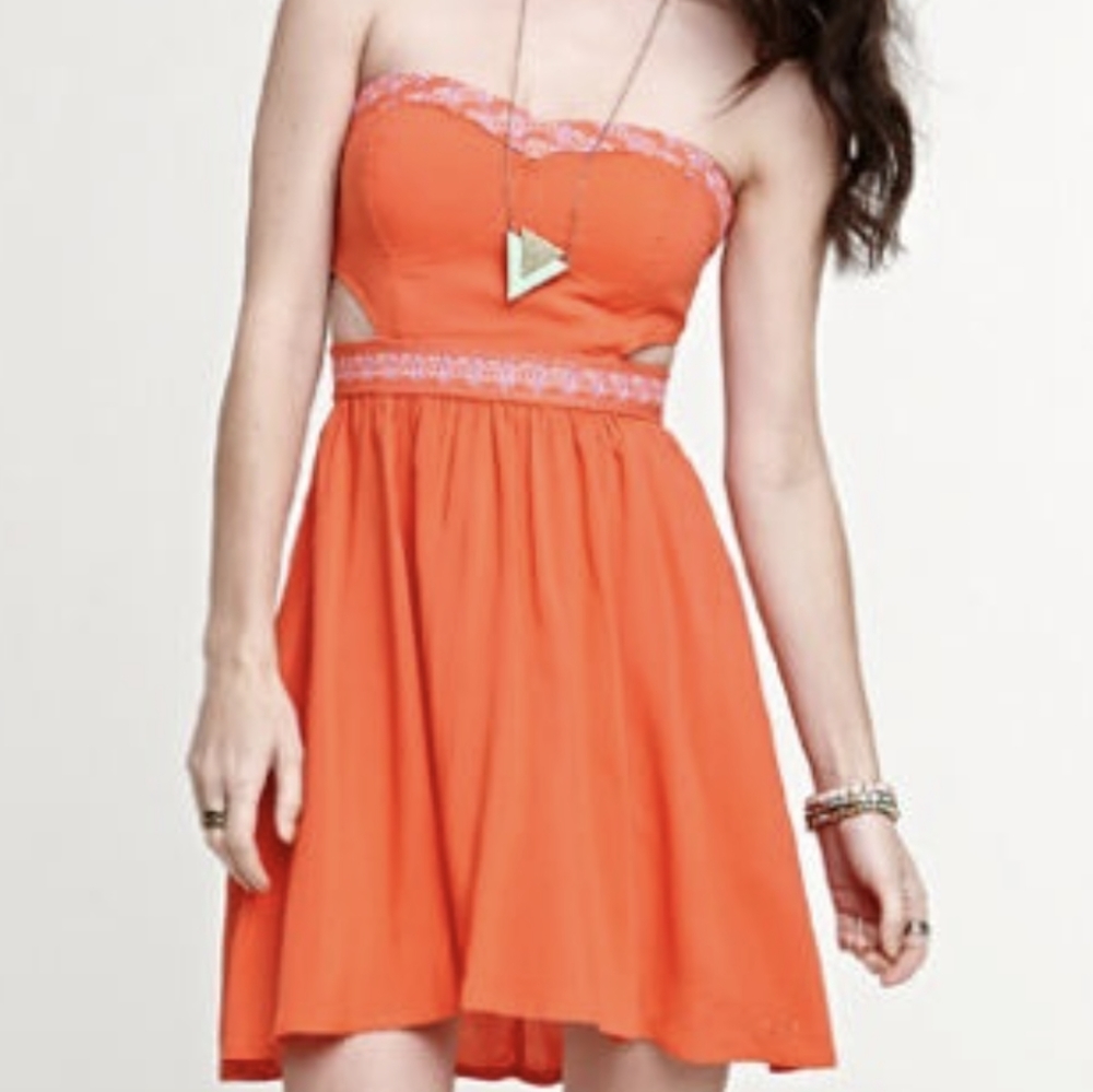 Roxy Strapless Cutout Dress Small